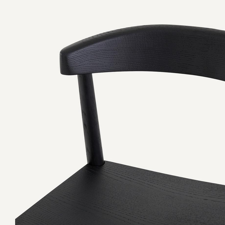 AM.PM Lot de 2 chaises chêne teinté noir  