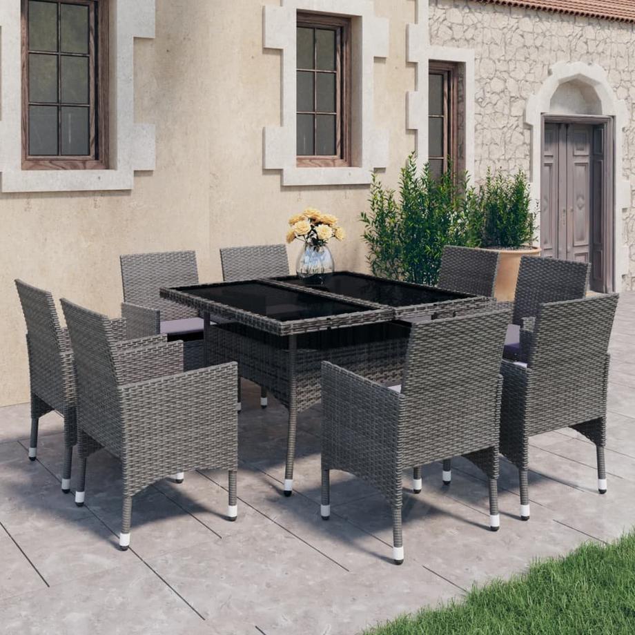 VidaXL set da pranzo Polirattan  