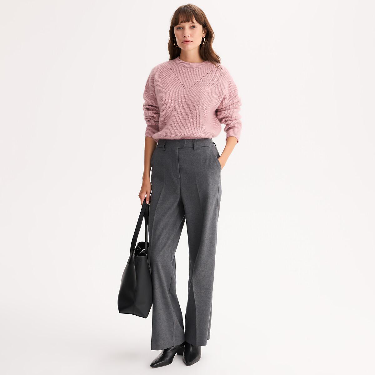 La Redoute Collections Pantaloni a gamba larga vita alta  