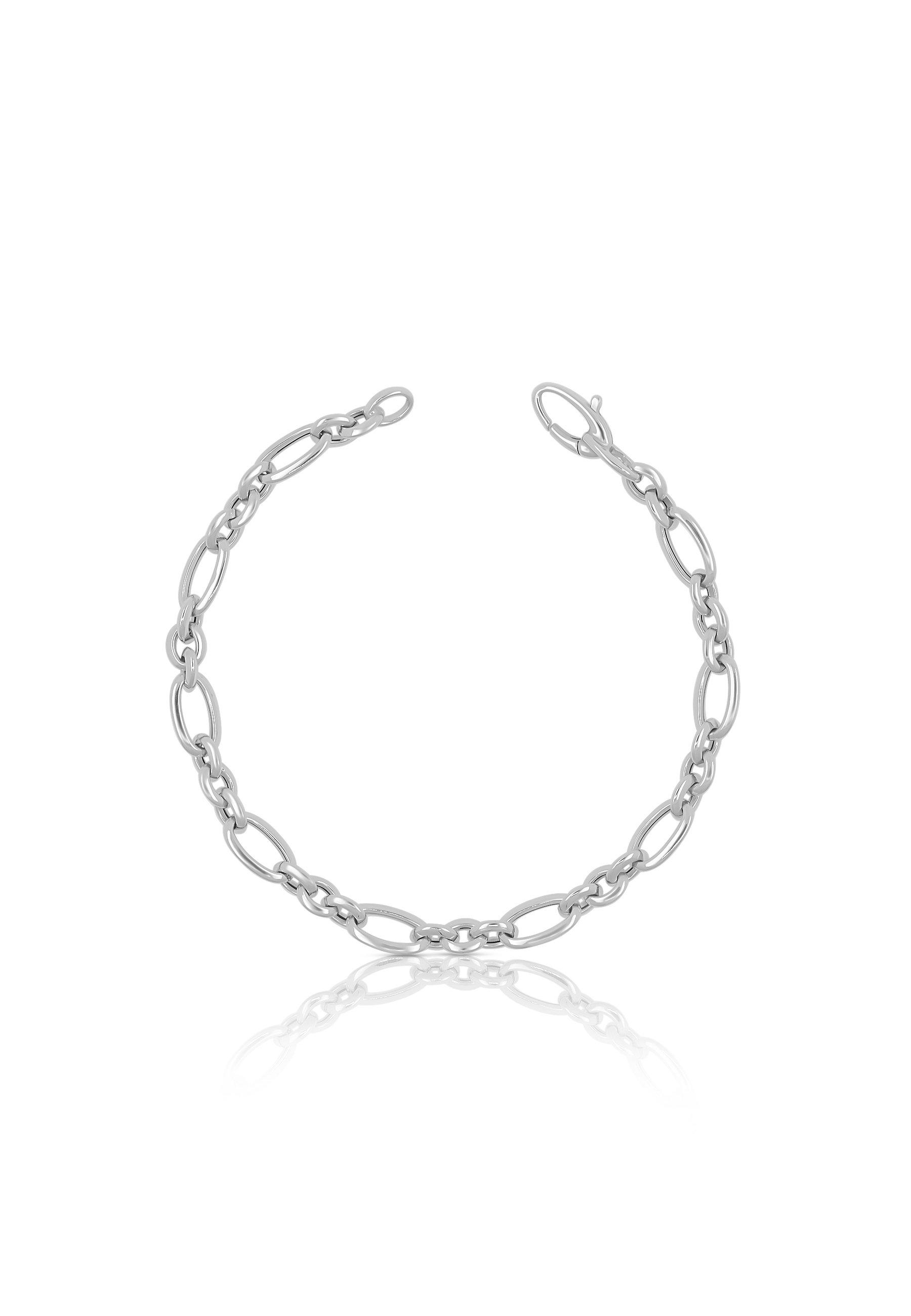 MUAU Schmuck  Bracelet fantaisie en or blanc 750, 6,5mm, 19cm 