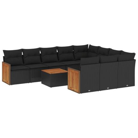 VidaXL set divano da giardino Polirattan  