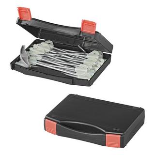 Pricenet  Picchetto da roccia 20 cm in metallo con gancio che si illumina al buio - set da 20 pezzi in valigetta 