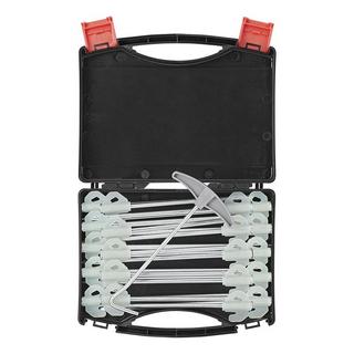 Pricenet  Picchetto da roccia 20 cm in metallo con gancio che si illumina al buio - set da 20 pezzi in valigetta 