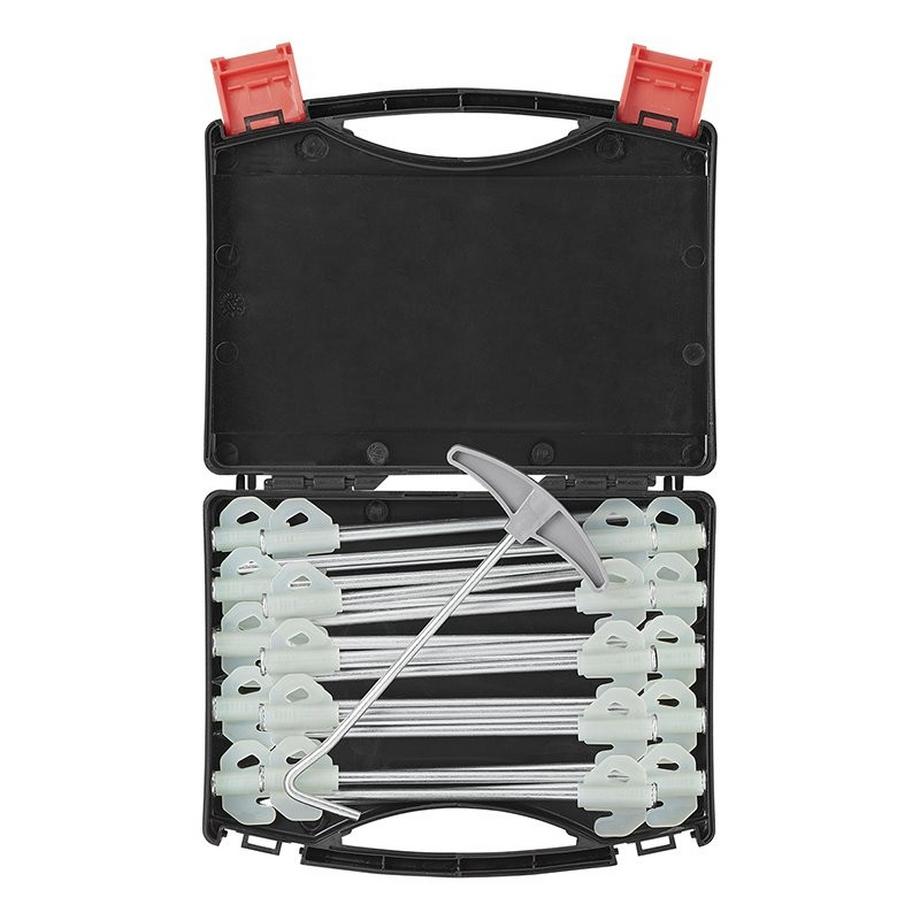 Pricenet  Felshering 20 cm aus Metall mit im Dunkeln leuchtendem Haken - Set à 20 Stück im Koffer 