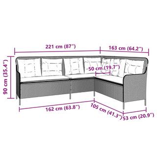 VidaXL Gartensofa poly-rattan  