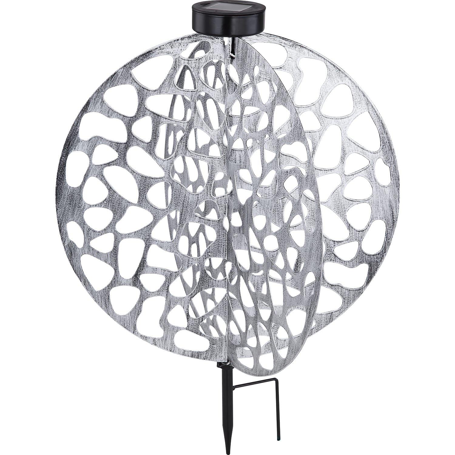 mutoni Lampe solaire en métal, couleur argentée 1xLED  