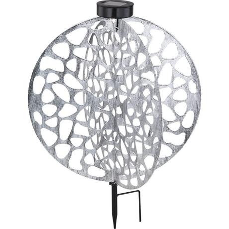 mutoni Lampe solaire en métal, couleur argentée 1xLED  