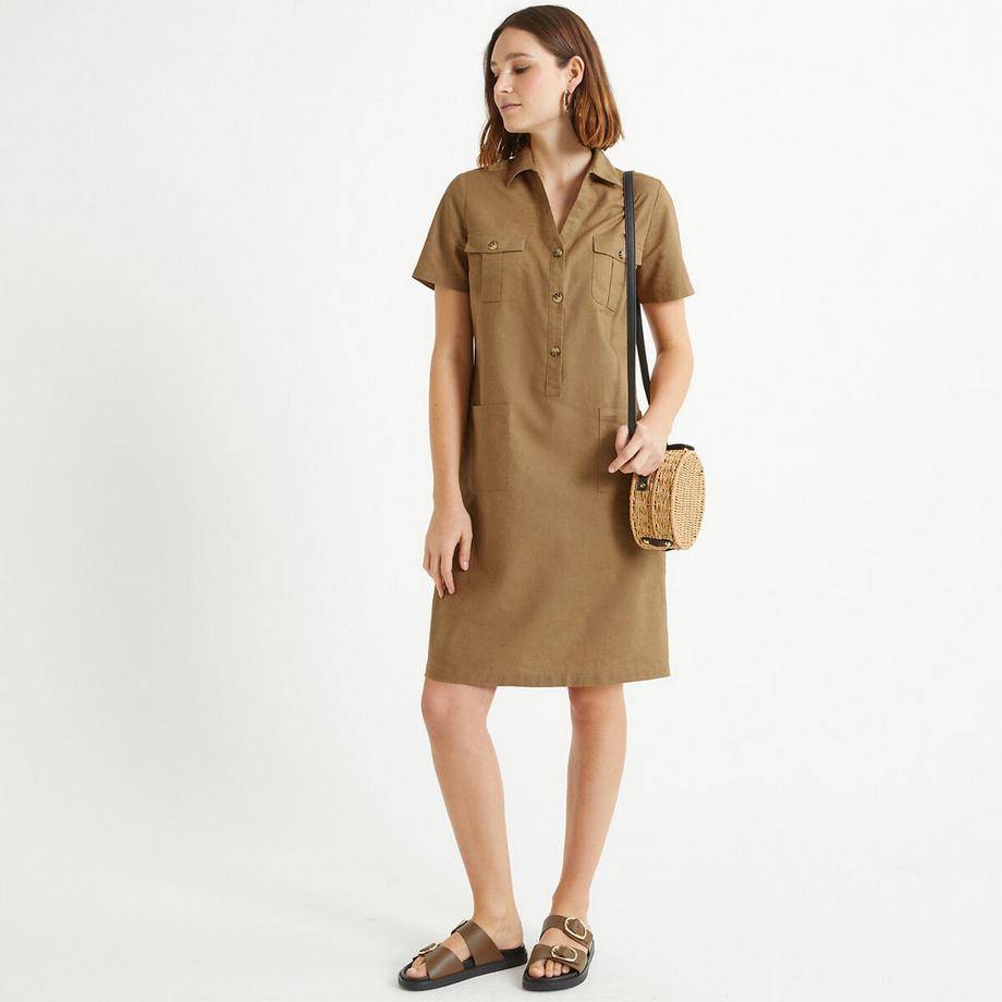 La Redoute Collections Robe Mi-Longue Demi-Lin  