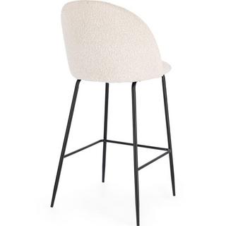 mutoni Tabouret de bar Carry noir ivoire  