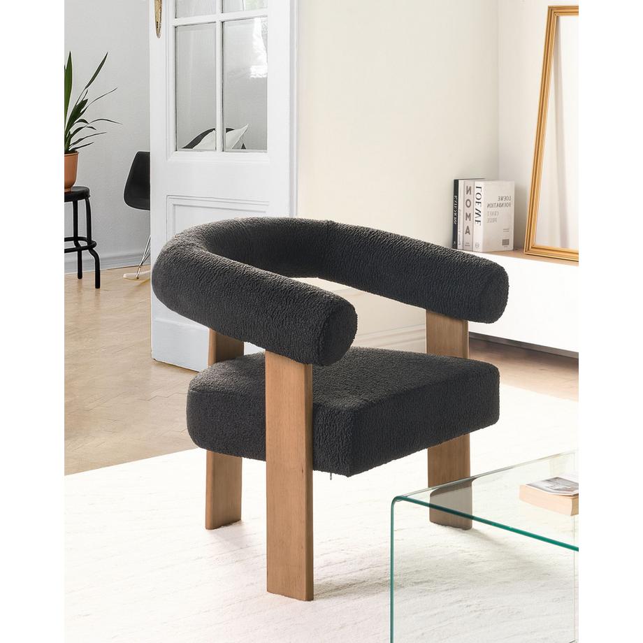 Beliani Fauteuil en Bouclé  ILBRO  