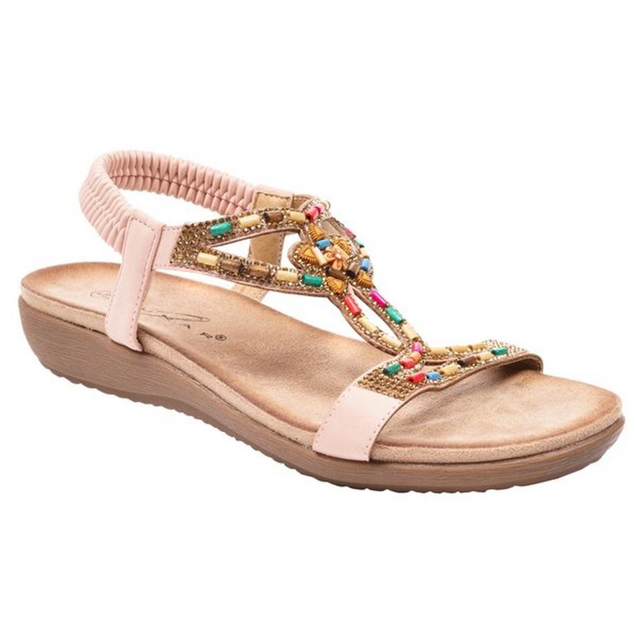 Lunar Mariella Perlenbesetzte Sandalen  