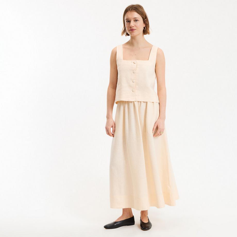 La Redoute Collections Gonna lunga svasata in lino  
