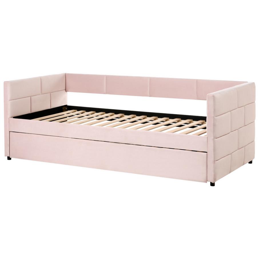 Beliani Lit gigogne en Velours  CHAVONNE  