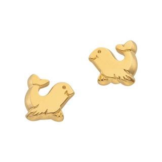 MUAU Schmuck  Ohrstecker Gelbgold 750, 7x8mm 