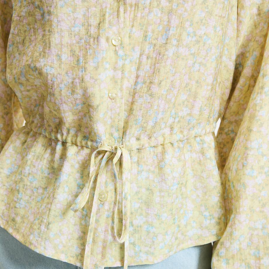 La Redoute Collections Langärmelige V-Ausschnitt Bluse mit Blumen Print  