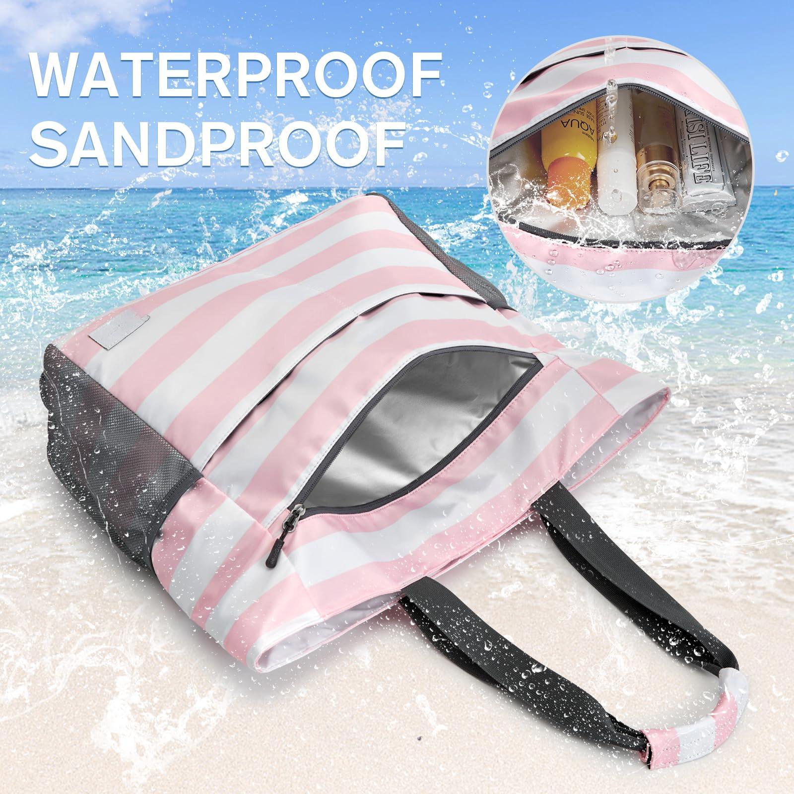 Only-bags.store Familien Faltbare Gestreifte Strandtasche  