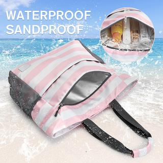 Only-bags.store Familien Faltbare Gestreifte Strandtasche  