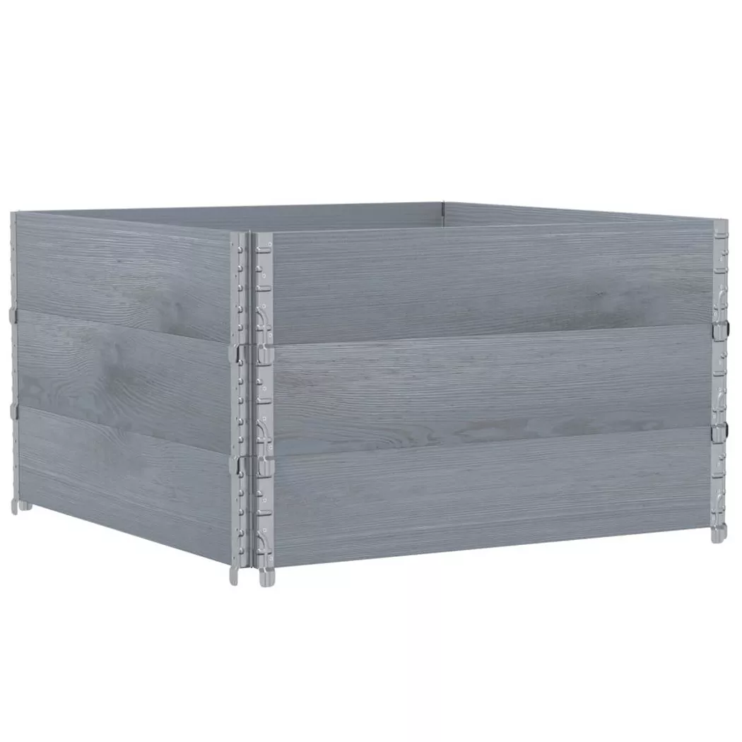 VidaXL - Jardinière bois de pin, One Size, Gris