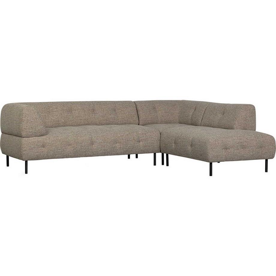 Canapé d'angle Lloyd droite Tissu grossier marron chiné 267x205