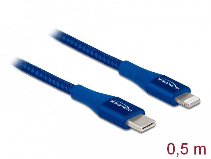 DeLock  85415 USB Kabel 0,5 m USB 2.0 USB A Lightning Blau 