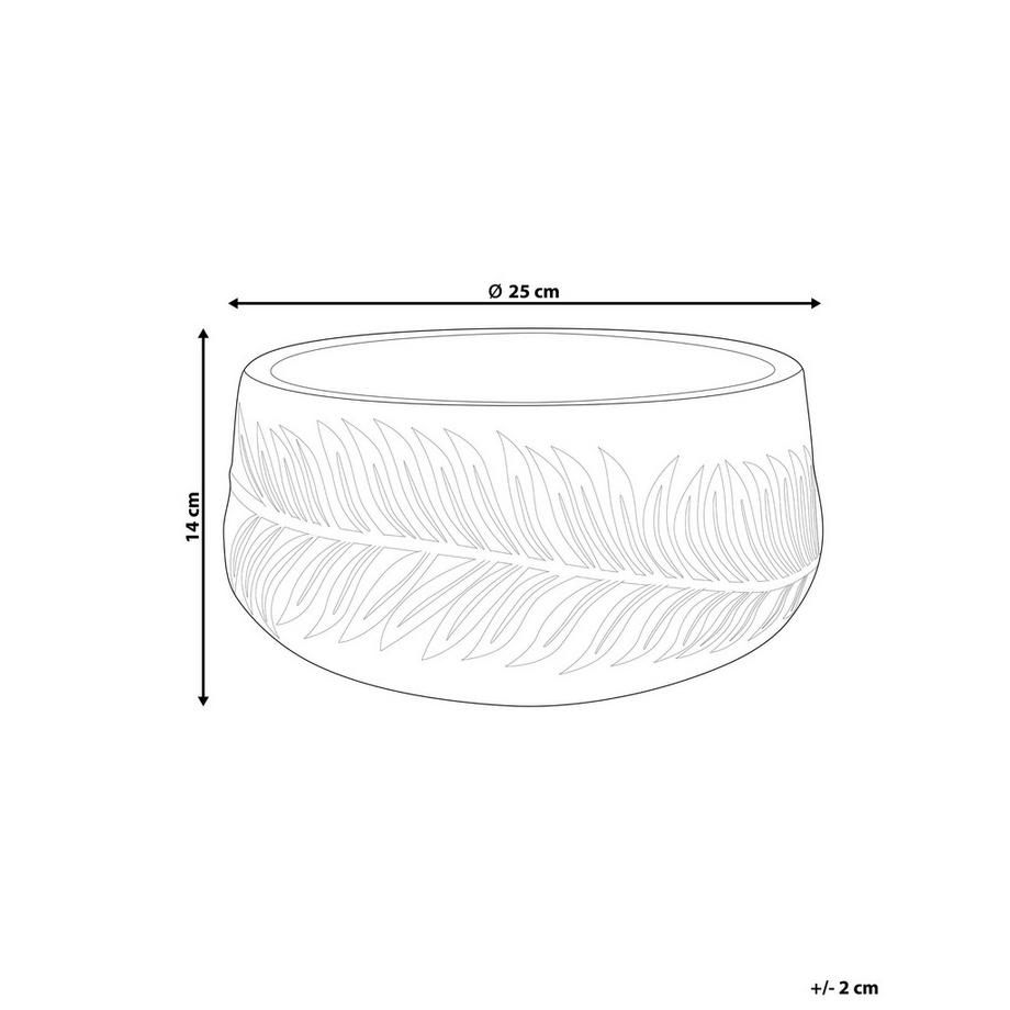 Beliani Vaso per piante en Fibra d'argilla Moderno FTERO  