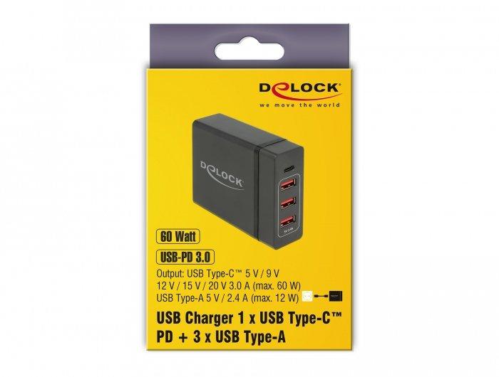 DeLock  USB-Wandladegerät 63974 Universal Schwarz AC Indoor 