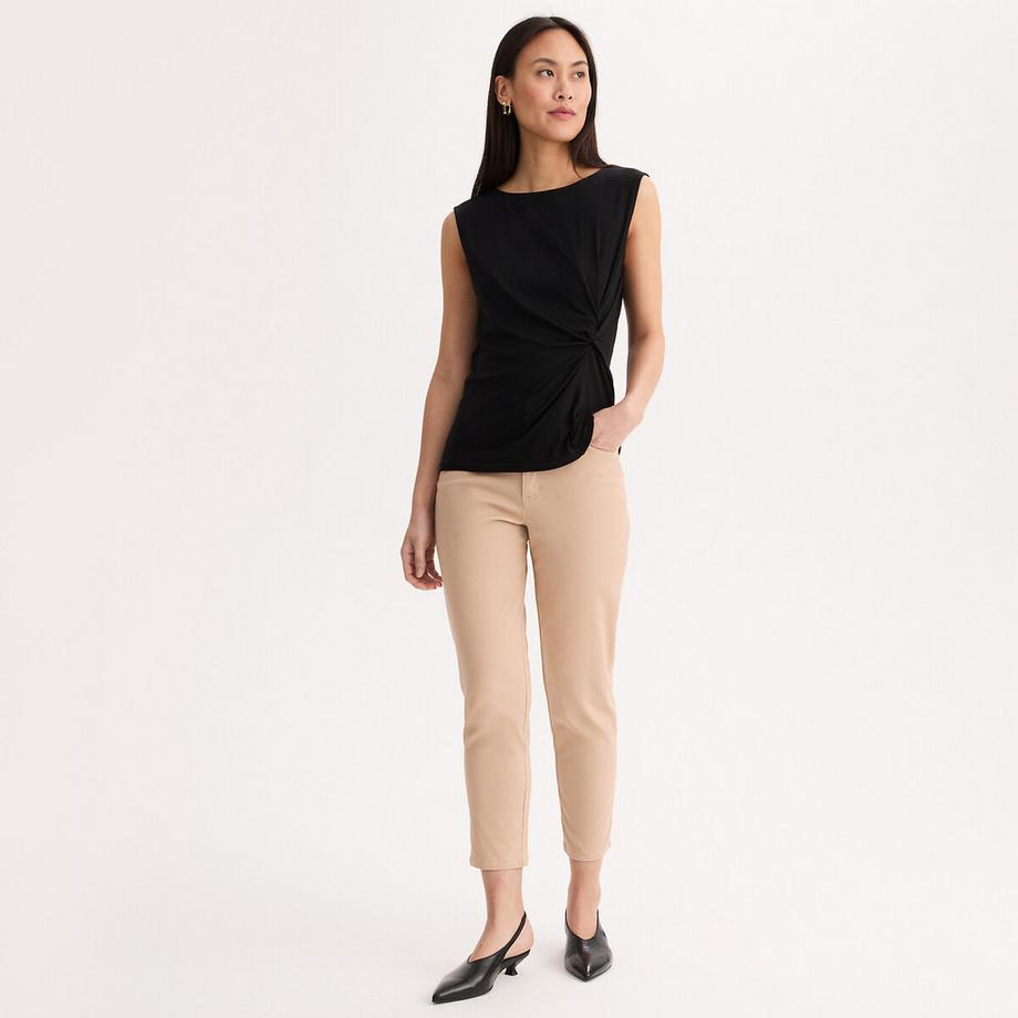 La Redoute Collections T-shirt sans manches drapé col rond  