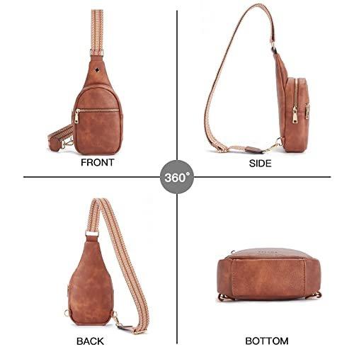 Only-bags.store Brust Sling Bag PU Leder Crossbody Tasche  