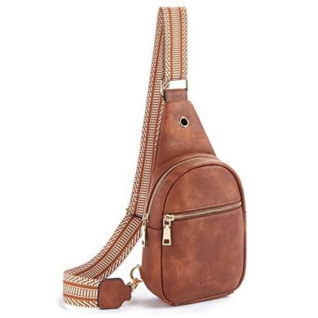 Only-bags.store Brust Sling Bag PU Leder Crossbody Tasche  
