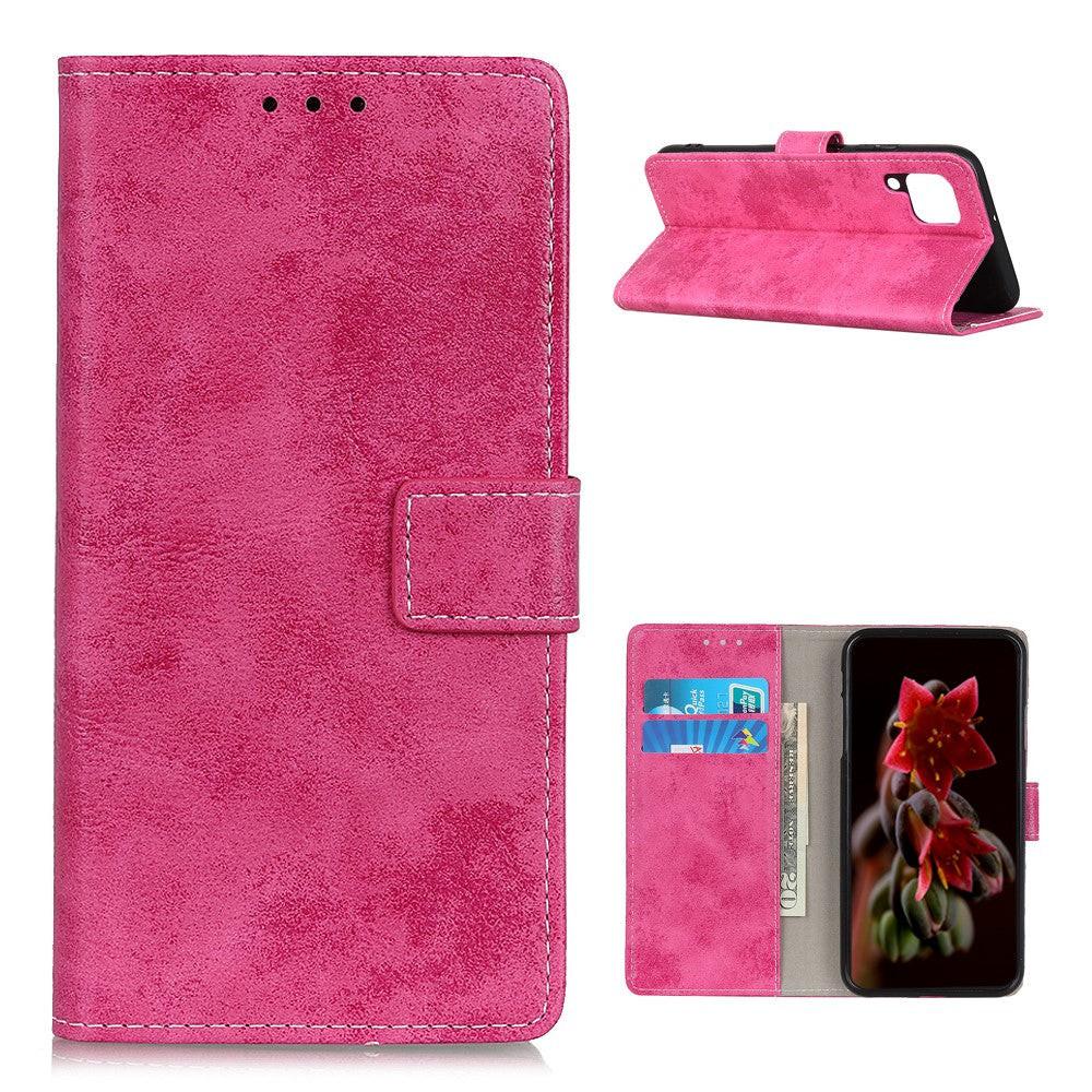 Cover-Discount  Galaxy A12 - Etui vintage aspect daim 