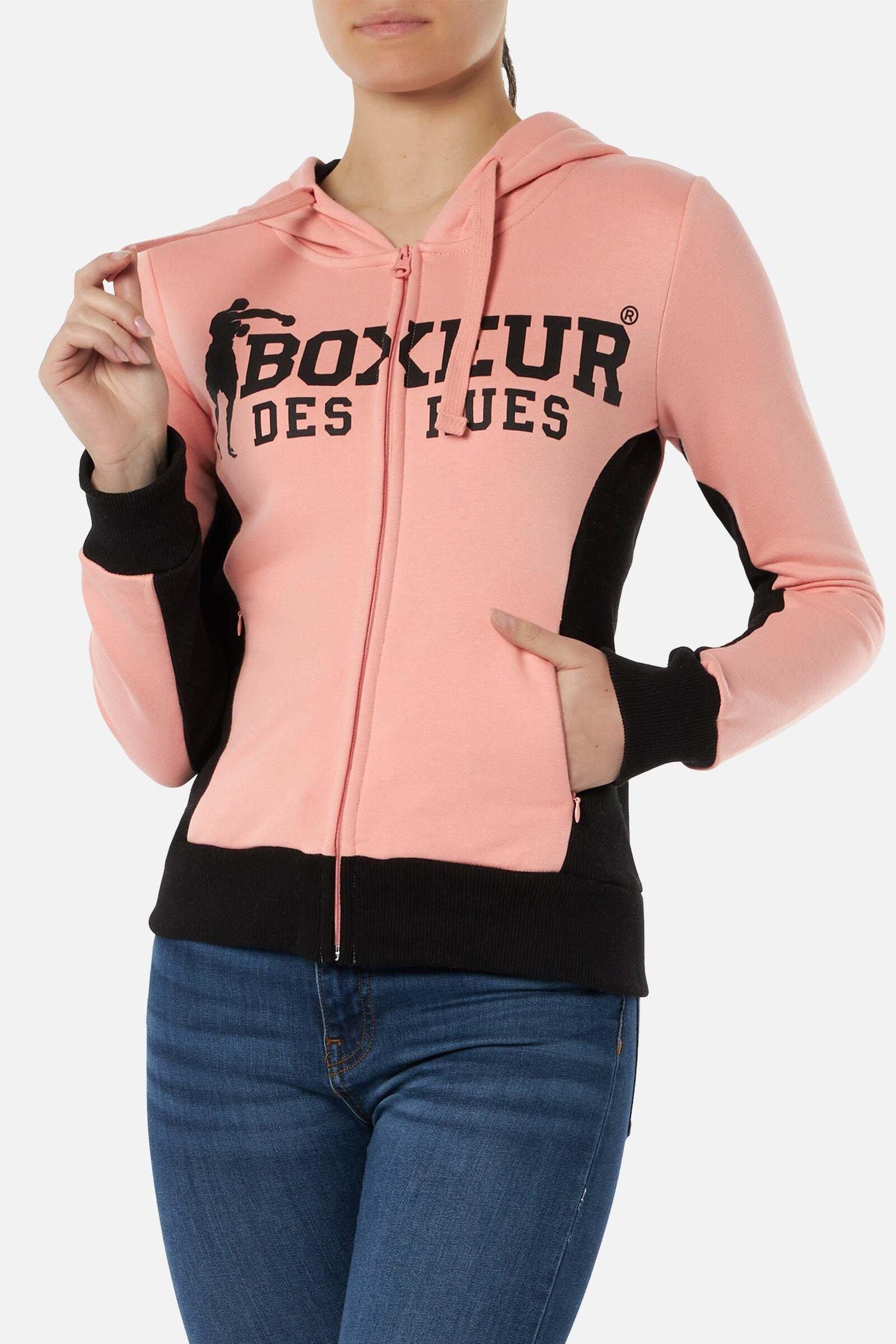 BOXEUR DES RUES  Basic Logo Sweatshirt mit Reißverschluss 