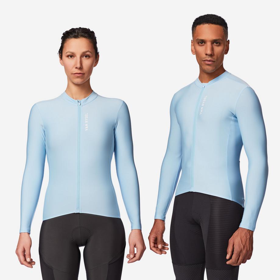 Maglia ciclismo maniche lunghe mezza stagione slim poliestere