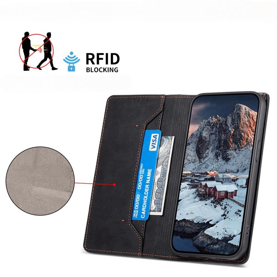 Cover-Discount  Galaxy A56 5G - Custodia flip con blocco RFID 