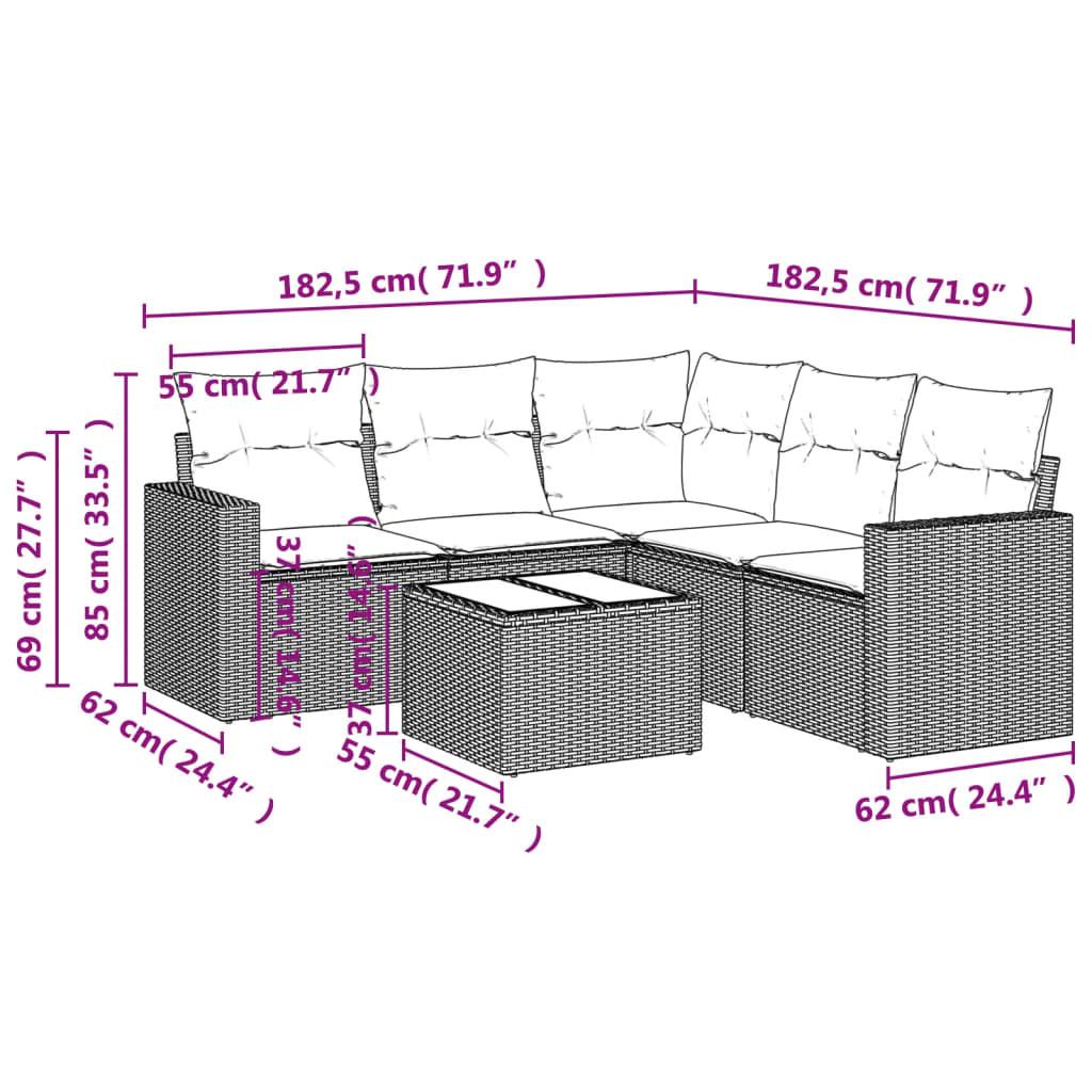 VidaXL Ensemble de canapés de jardin rotin synthétique  