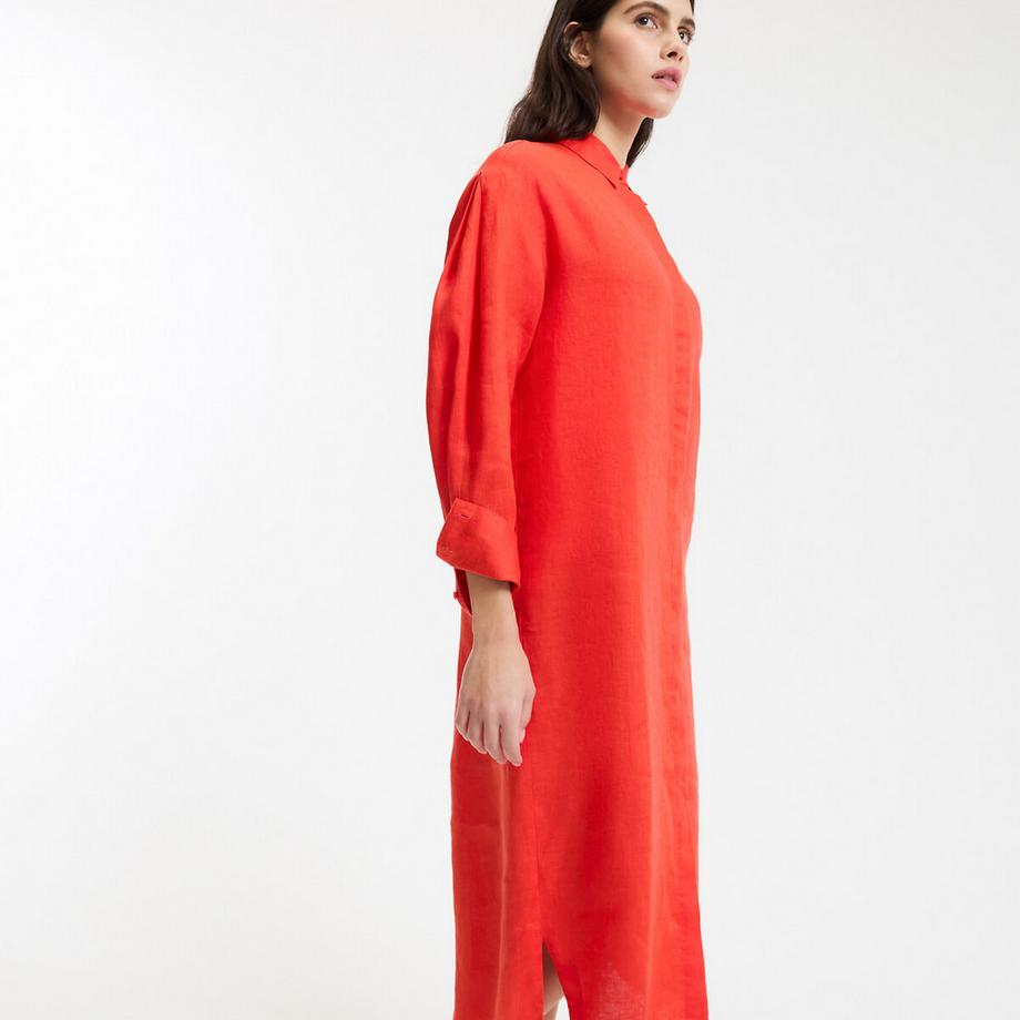 La Redoute Collections Gerade geschnittenes Hemdblusenkleid  