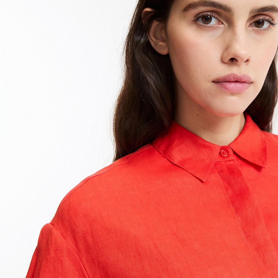 La Redoute Collections Gerade geschnittenes Hemdblusenkleid  