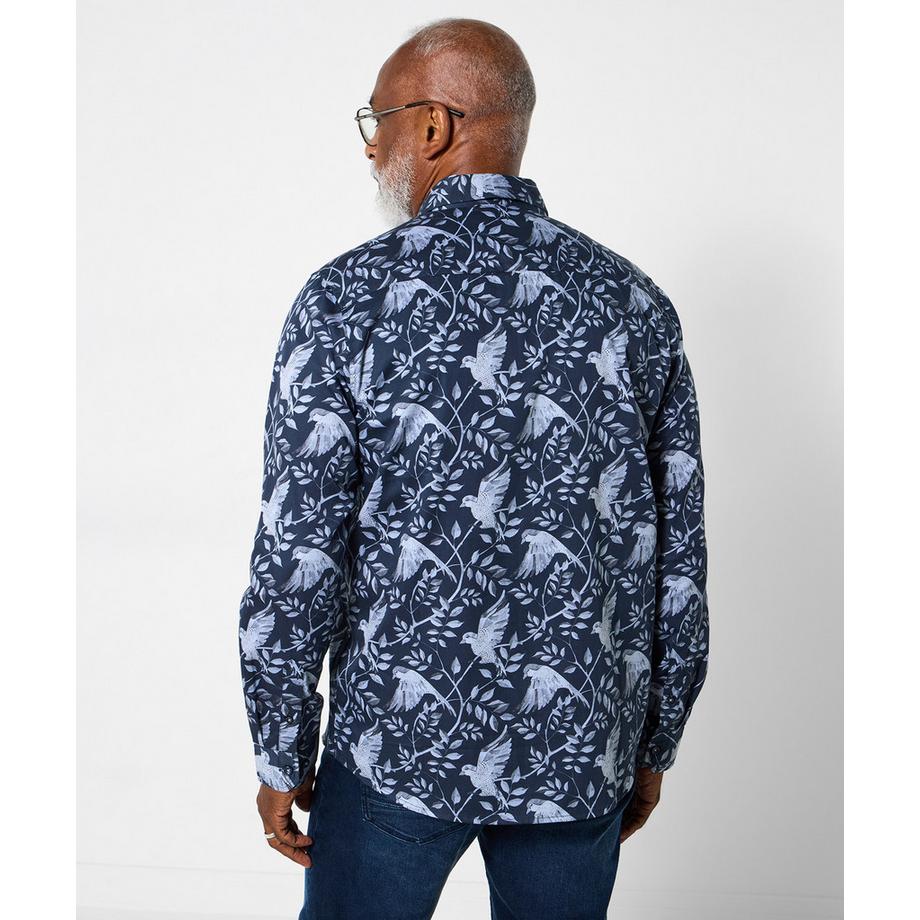 Joe Browns Camicia Maniche Lunghe Collo Classico Motivo Uccelli  