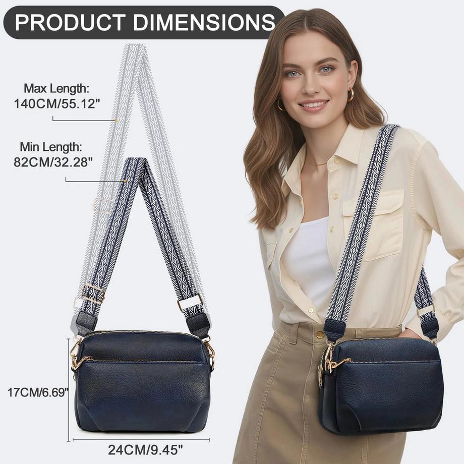 Only-bags.store Diebstahlsichere Umhängetasche mittlerer Größe, RFID blockierende Handtasche, Umhängetasche  