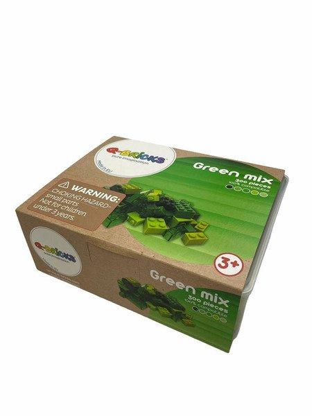 Q-BRICKS  Bausteine Box 300 Grüne Mischung 