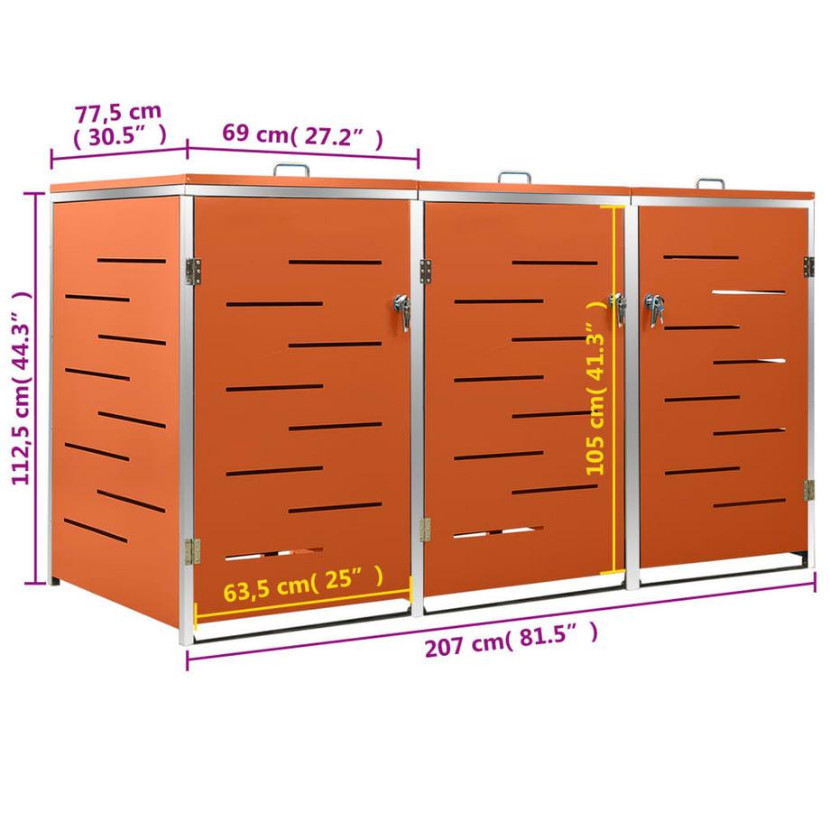 VidaXL copribidone per spazzatura Acciaio inossidabile  