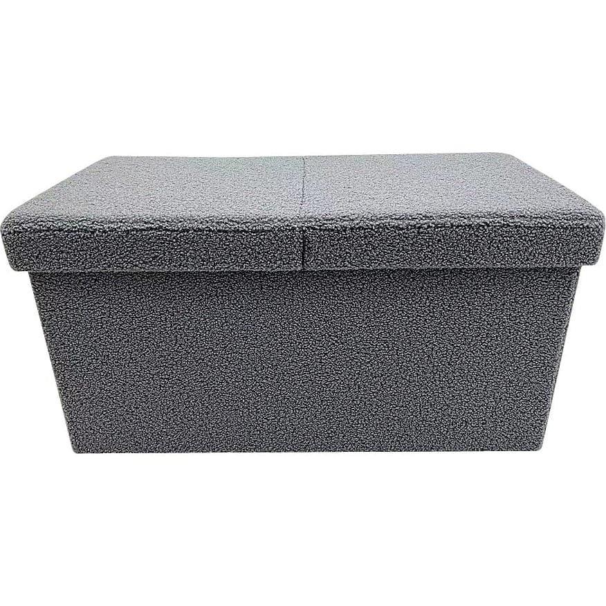 mutoni Pouf con contenitore Joris grigio  