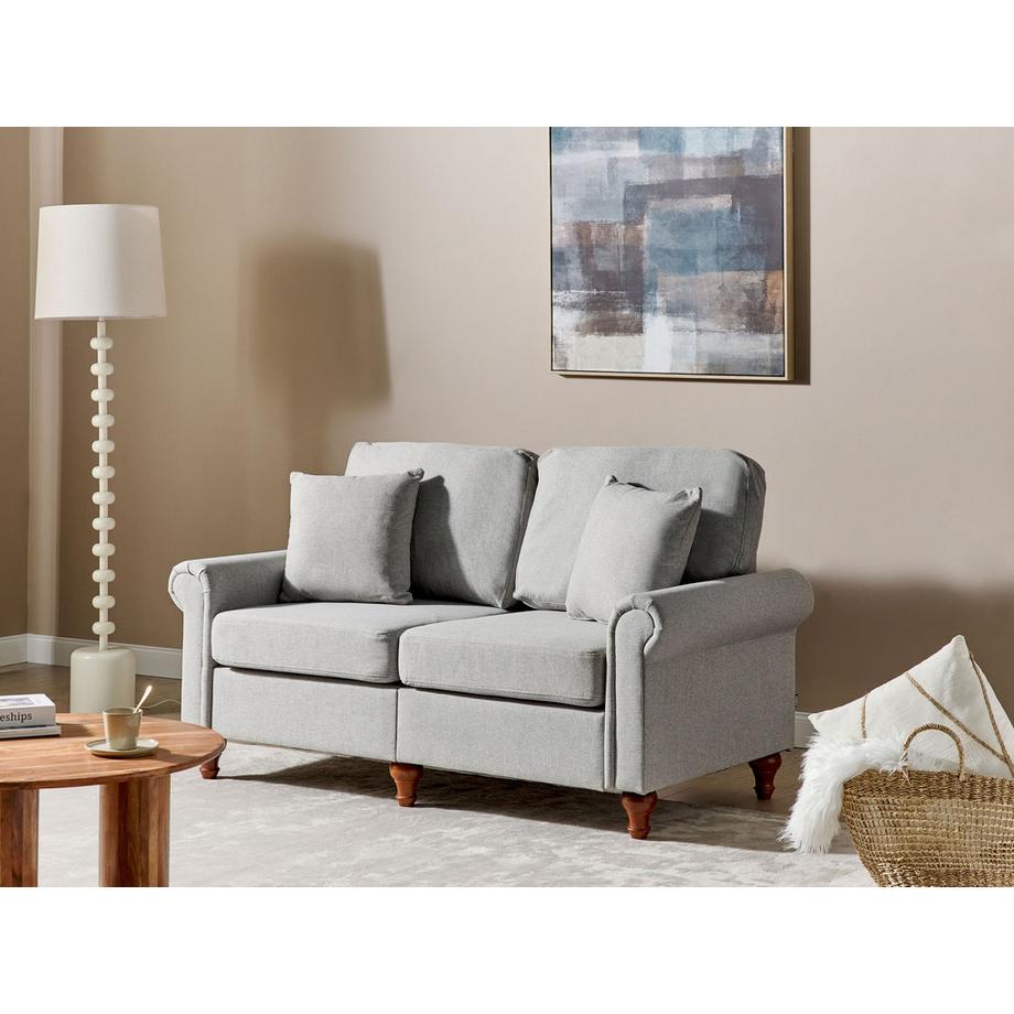 Beliani Canapé 2 places en Tissu Traditionnel GINNERUP  