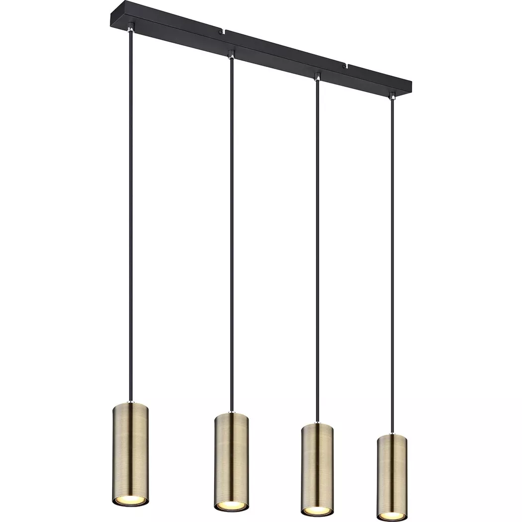 mutoni – Hängeleuchte Robby Metall matt 4xGU10, One Size, Schwarz