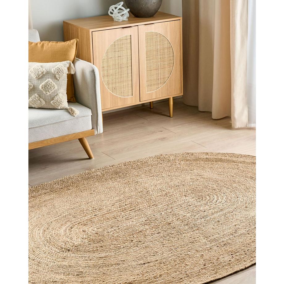 Beliani Teppich aus Jute  DEMIRCI  