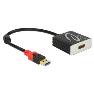 DeLock  DeLOCK 62736 câble vidéo et adaptateur 0,2 m USB Type-A HDMI Noir 