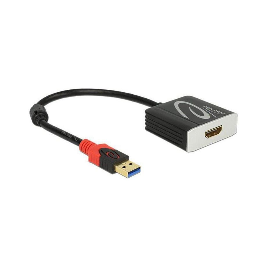 DeLock  DeLOCK 62736 cavo e adattatore video 0,2 m USB tipo A HDMI Nero 