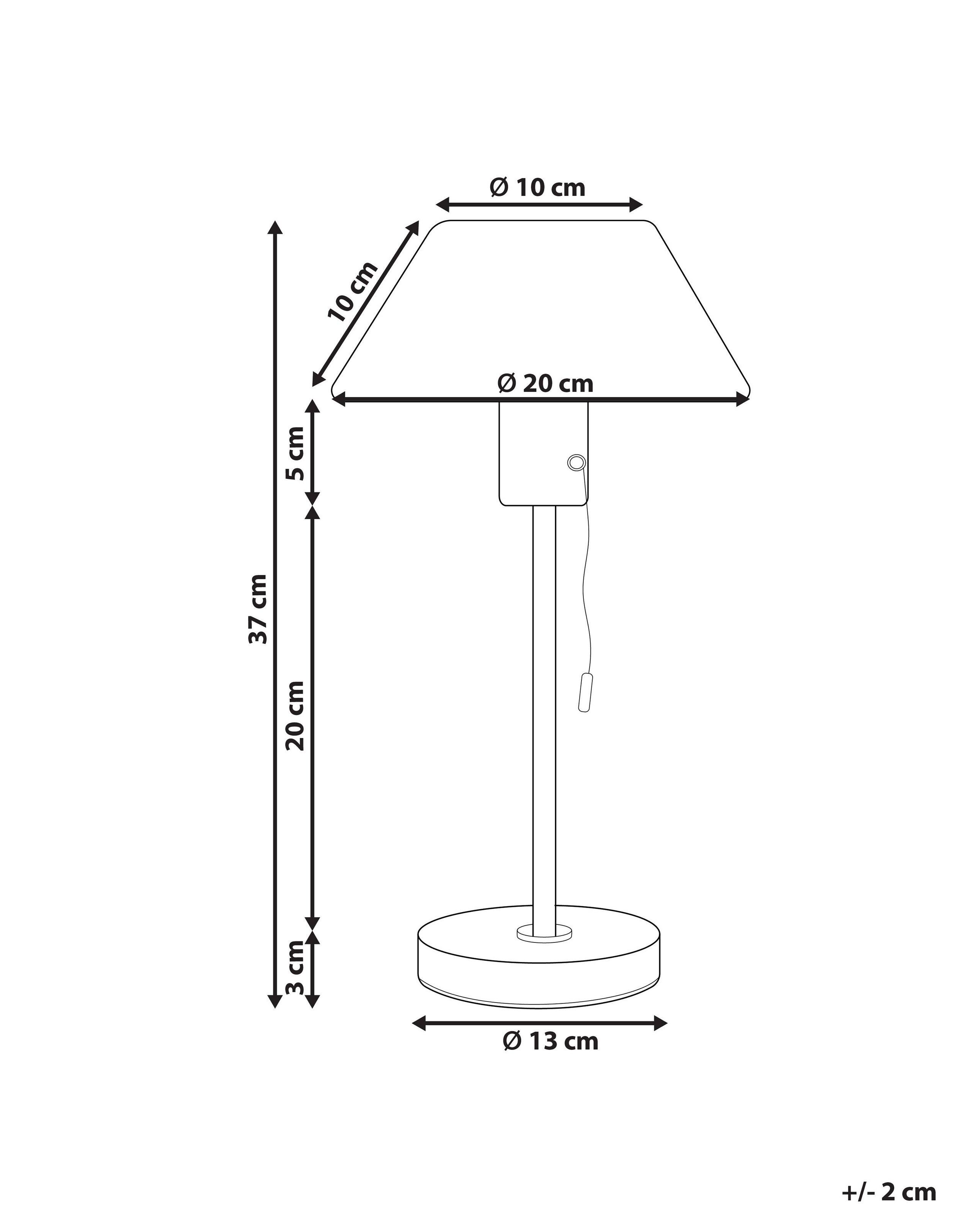 Beliani Lampe à poser en Métal Moderne CAPARO  