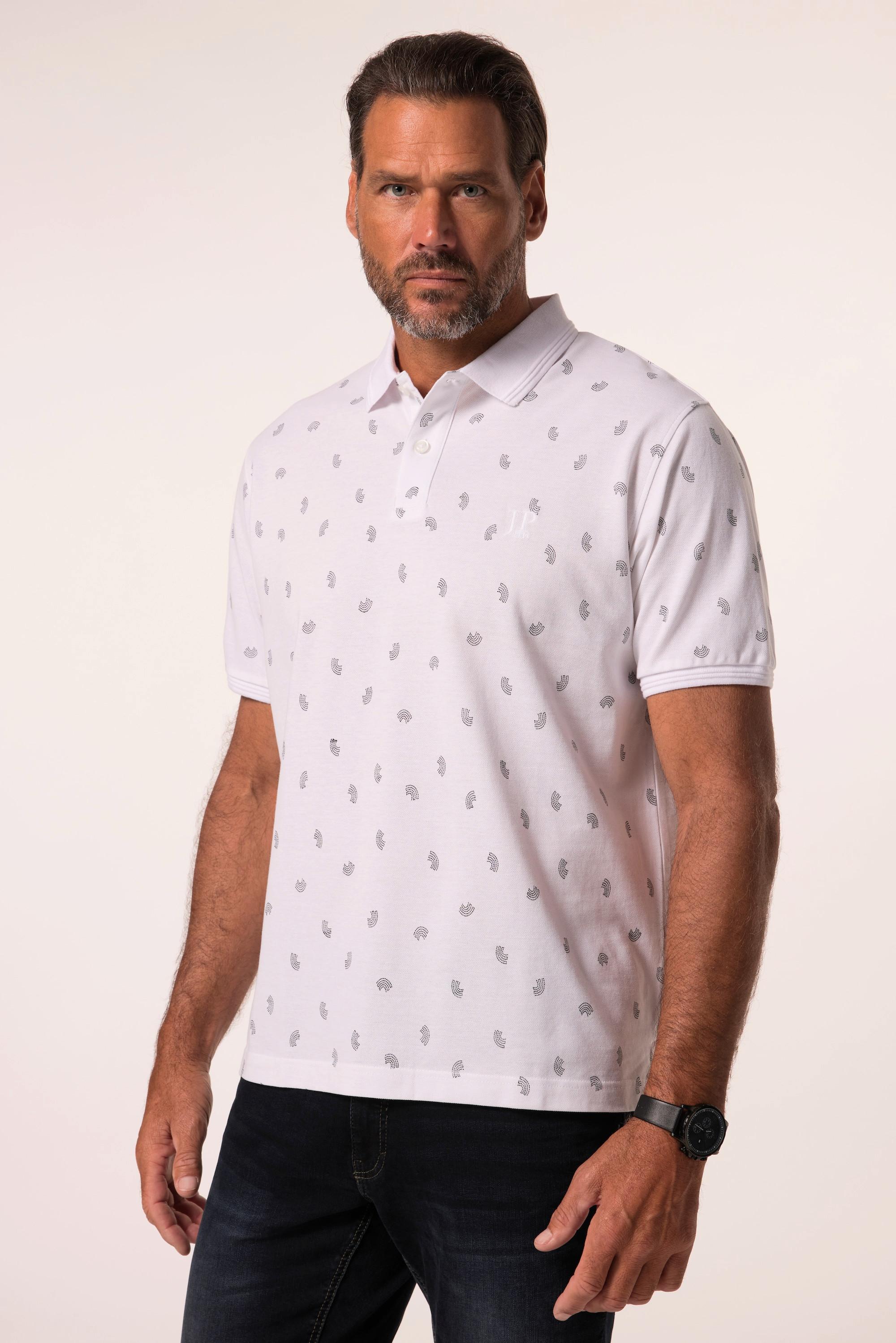 JP1880 Piqué Halbarm Poloshirt Alloverdruck  