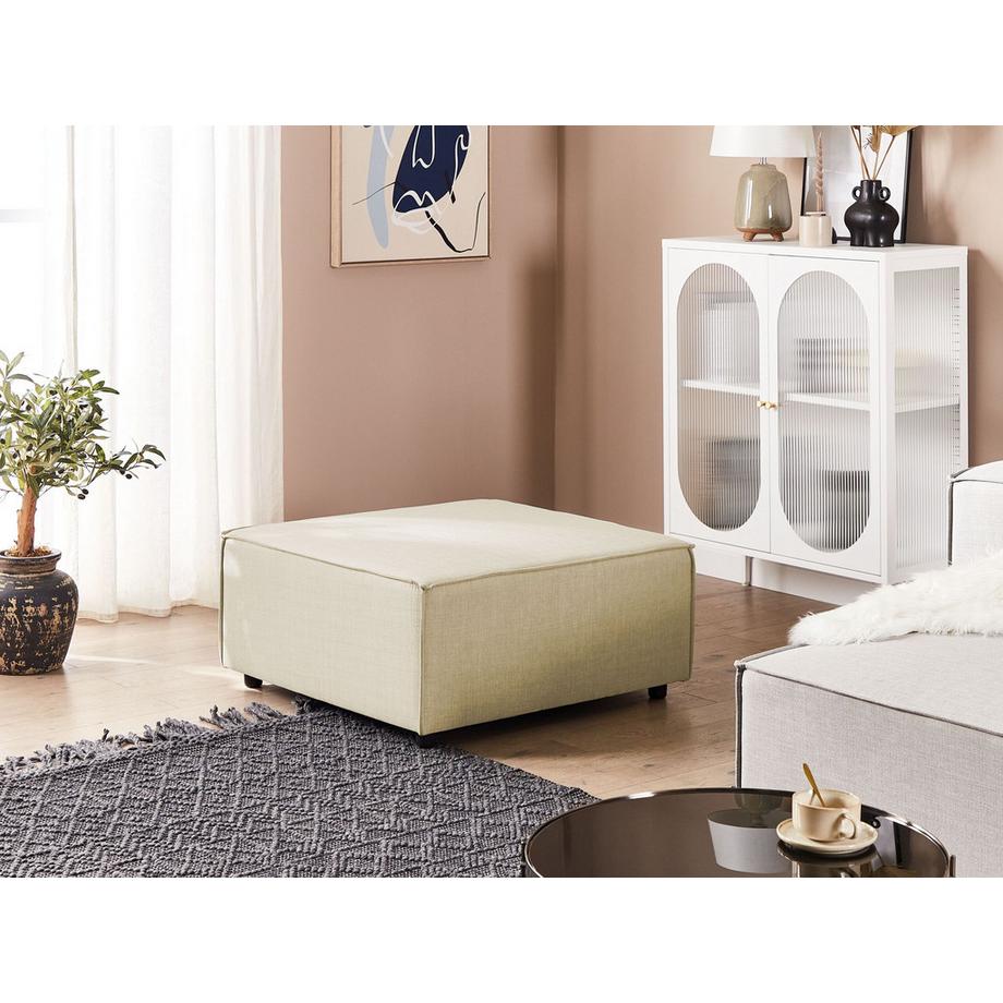 Beliani Ottoman en Lin synthétique Scandinave APRICA  