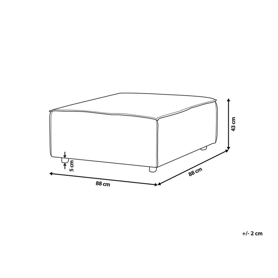 Beliani Ottoman en Lin synthétique Scandinave APRICA  
